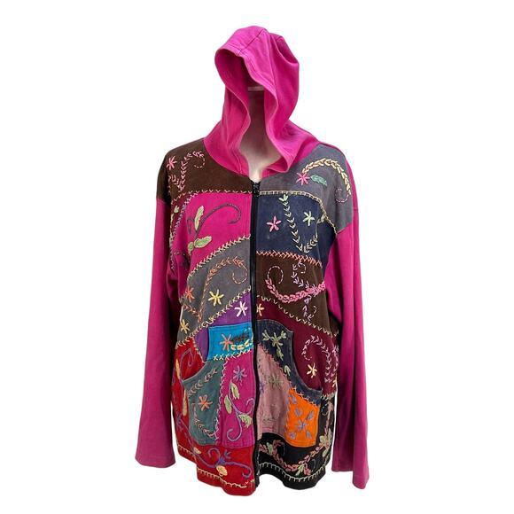 Rising Tide Vintage Hoodie Jacket Pink - Picture 1 of 11